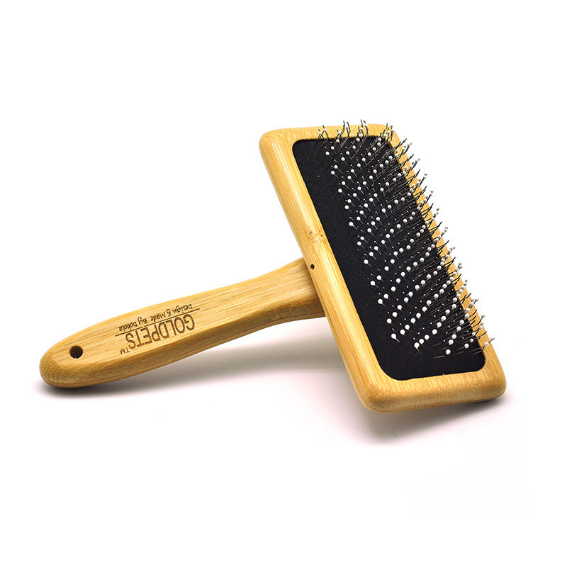 Natural Bamboo Pet Grooming Comb for Healthy Coats