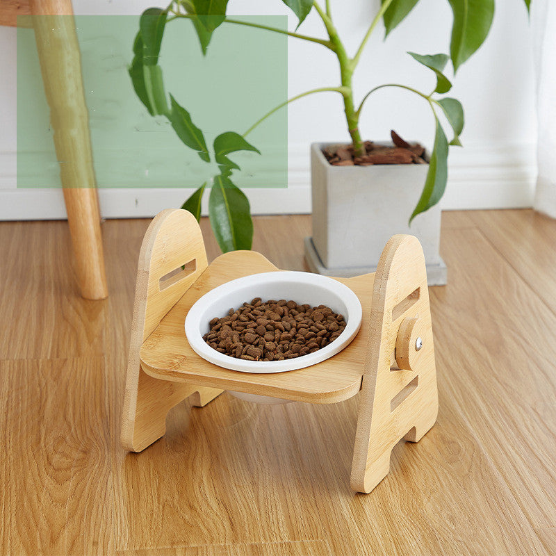 Bamboo Stand Cat Bowls – Healthy, Happy Feeding