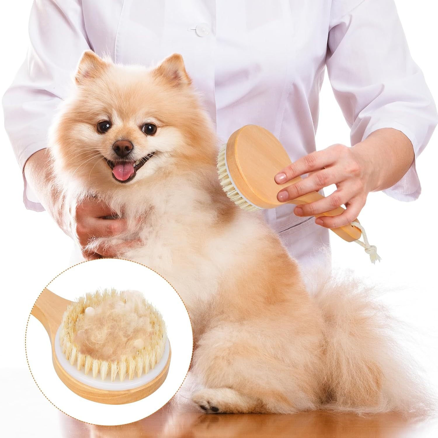 Natural Bristle Grooming Brush – Relaxing Bath Time