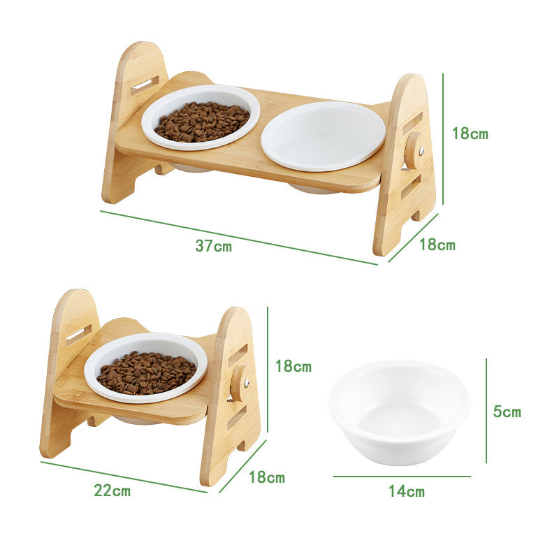 Bamboo Stand Cat Bowls – Healthy, Happy Feeding