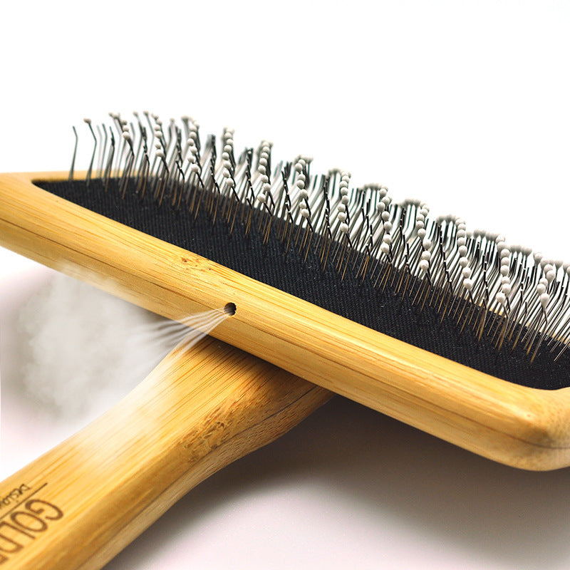 Natural Bamboo Pet Grooming Comb for Healthy Coats