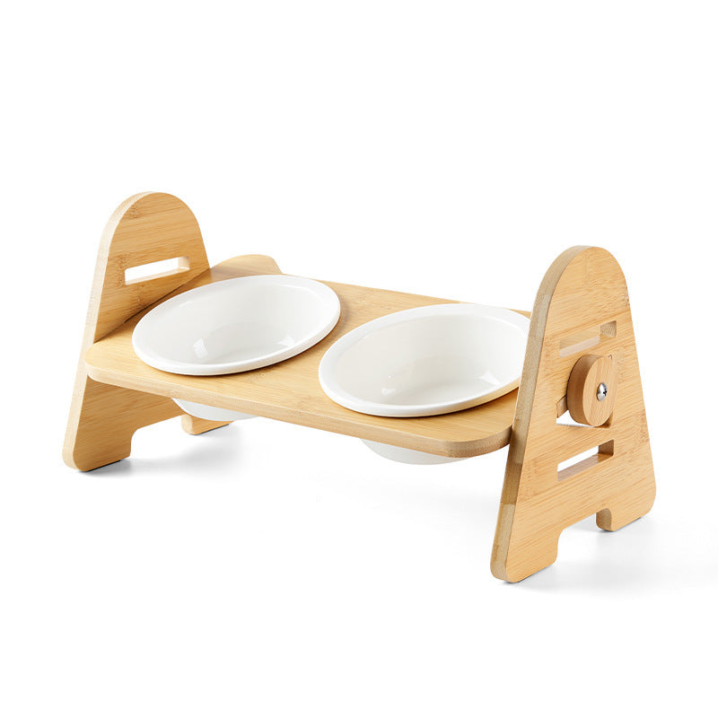 Bamboo Stand Cat Bowls – Healthy, Happy Feeding